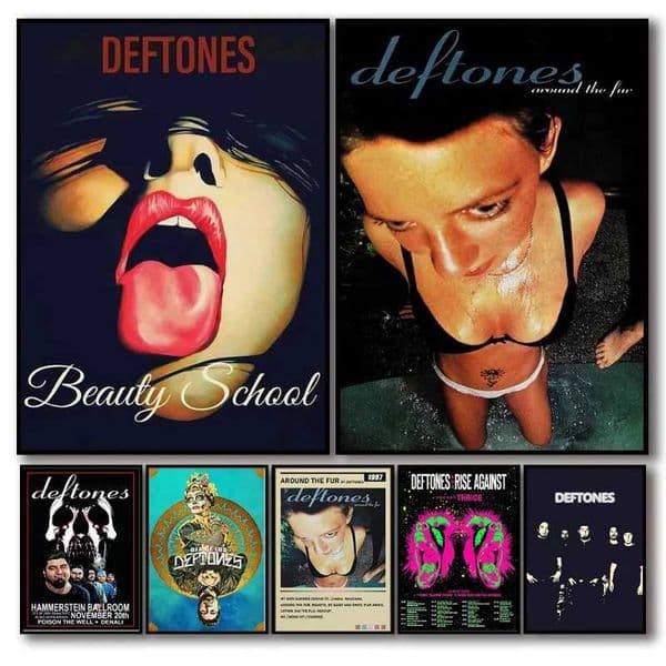 Nordic Pop Deftones Band Canvas Music Album Cover Poster Aesthetics For Wall Art Mural Room Decor Retro Rock Home DecorationXJ241016