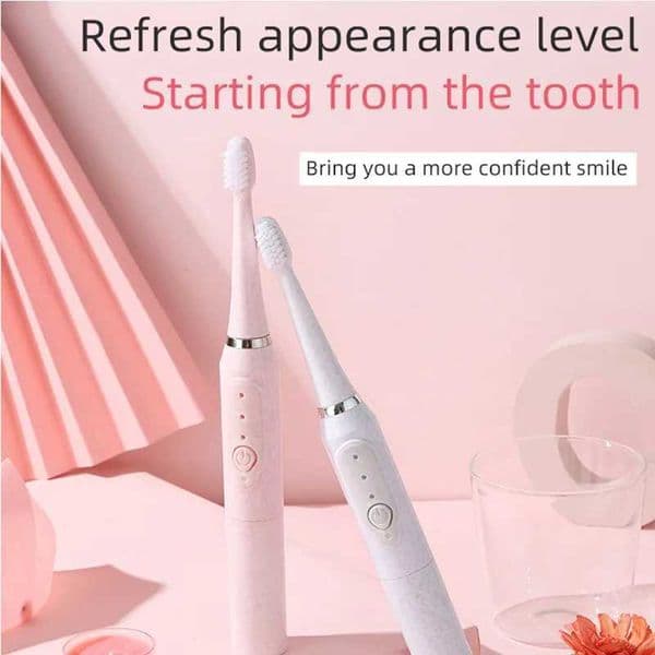 High Quality Electric toothbrush+4 brush head ultrasonic universal non rechargeable soft hair automatic waterproof toothbrush travel set M241017