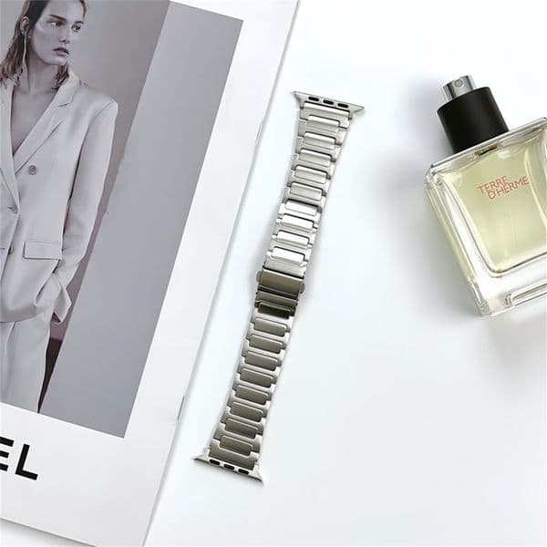 Strap Luxury Link Wristband Fold Clasp Metal Band Strap for Watch S10 Ultra 49mm 46mm 42mm 4 5 6 7 8 9 iWatch 44/45/49mm Ultra2 38/40/41mm Z260603