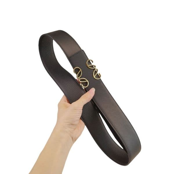 Fashion Designer Belt Men Women Genuine Leather Belts Litchi Pattern Smooth Buckle Man Lady Business Dress Pants Belt Waistband Width 3.8Cm Top Quality