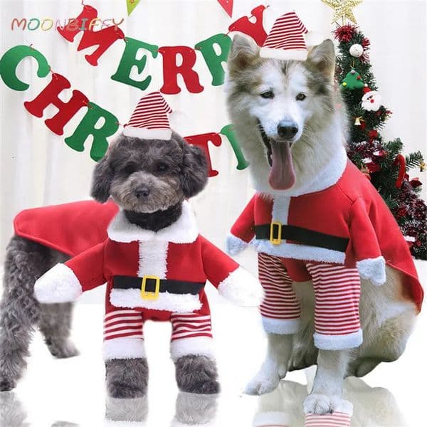 Christmas Pet Clothing Father Christmas Cute Clothing Big Dog Super Fun Labrador Retriever Golden Retriever Christmas Clothing 241016