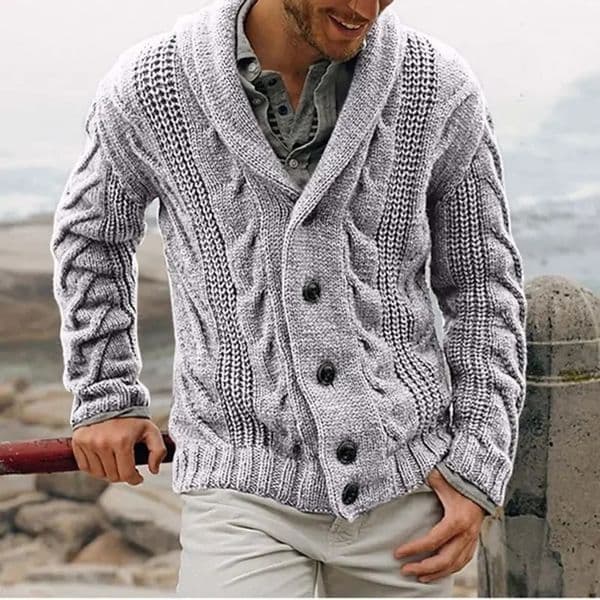 Sweater for Men Loose Fit Knit Cardigan Man Long Sleeve Thick Coats Jumpers Clothing Deals 2024 High Quality Korean Fashion Y2k 241017