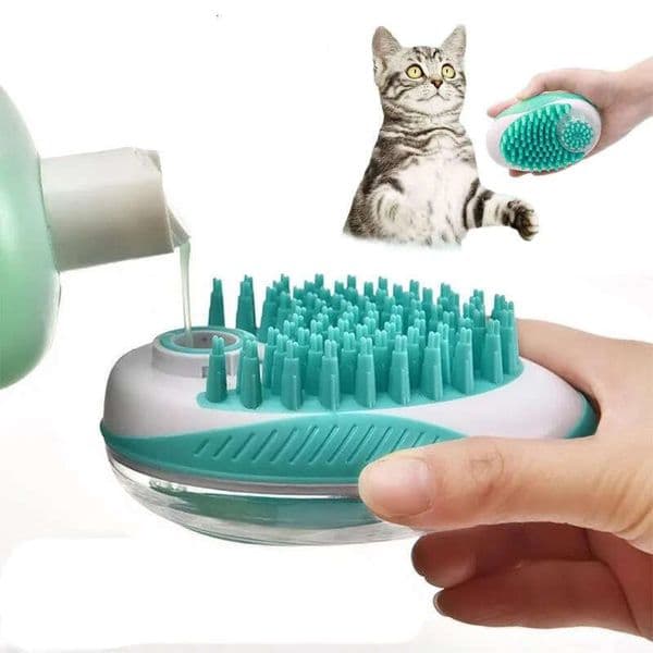 Bath Groom Brush In 1 2 Cat Dog Massage Brushes Removes Loose Hair Comb Pet Shower Scrubber Shampoo Dispenser Grooming Tools Cg001 es ing Cg00