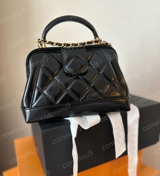 24A Mirror Quality Handle Dinner Physician Bag Oil wax Cowhide Shoulder Crossbody Chain Bag Purse Designer Women Handbags 12A Gold Hardware