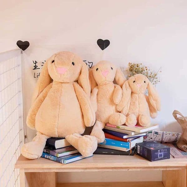 1/2PCS Sleep Soothing Shy Pink Rabbit Doll Childrens Gift Bedroom Plush Decoration