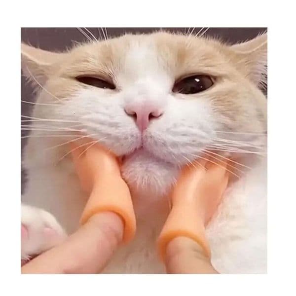 Toys For Cats Cat Tiny Hands Props Silicone Funny Mini Creative Finger Fidget Small Hand Tease Pets Game Toy s