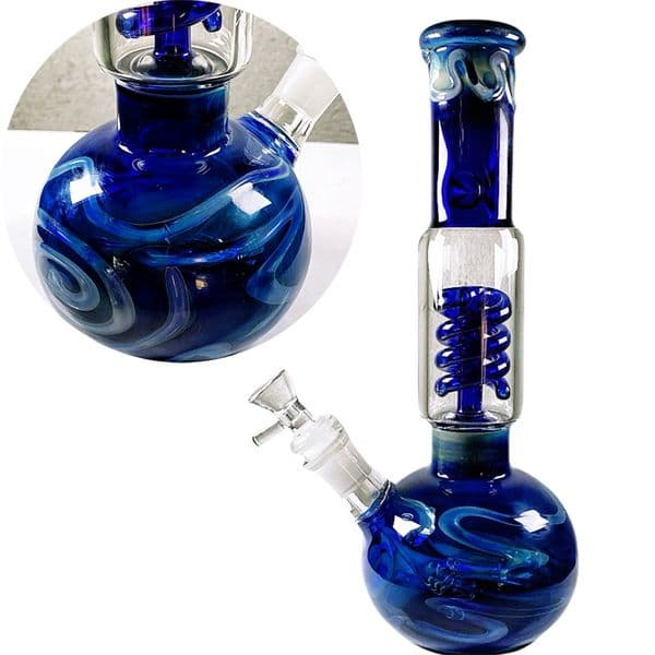2025 New New Durable Glass Bong Rigs - 11-Inch Height W/ GB Spiral Percolator & 14Mm Connector Fitting Free Shipping Shipping