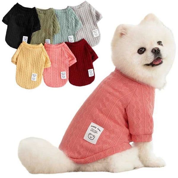 Dog Knitted Sweater Warm Puppy Clothes for Small Dogs Cats Vest Pet Clothing Chihuahua Apparel French Bulldog Costume Pug CoatXJ241018