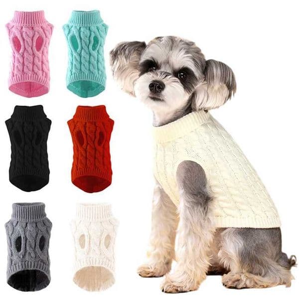 Pet Clothing Winter Warm Sweaters for Small Medium Dogs Turtleneck Knitted Puppy Cat Sweater Vest Chihuahua Yorkie Coat JacketXJ241018