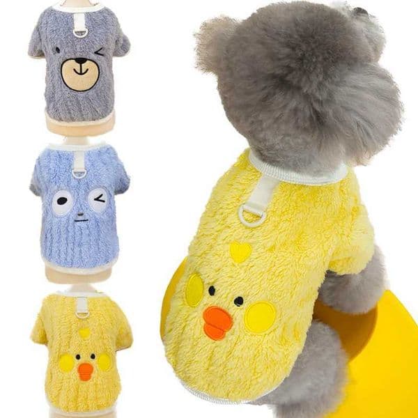 Cute Dog Clothes Winter Vest For Small Dogs Cats Puppy Coat Warm Pets Sweater Chihuahua Sweater Teddy Costumes Soft Puppy PufferXJ241018