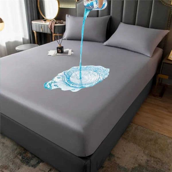 Waterproof and elastic European style twin bed Fieetd bed sheet mattress cover grey couple bed 180x200 200x220 M241018