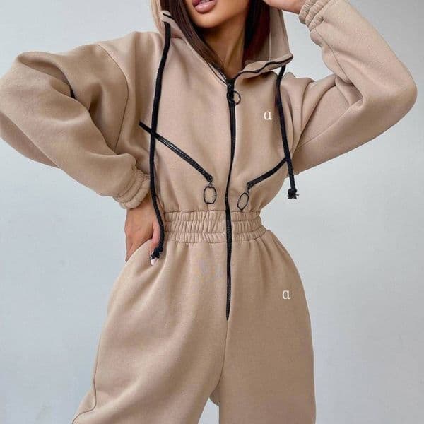 A701 Sports Hooded Sweater Yoga Two Piece Set Jumpsuits Winter Coat Fiess Sweatshirt Workout Jogger Suit Gym Tracksuit Autumn and winter