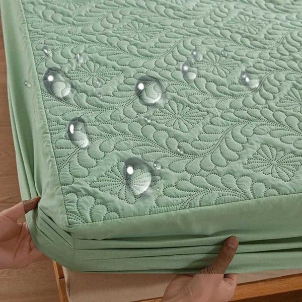 New waterproof mattress protective cover - Twin bed elastic fit sheet style - Twin bed high-quality protective pad M241018