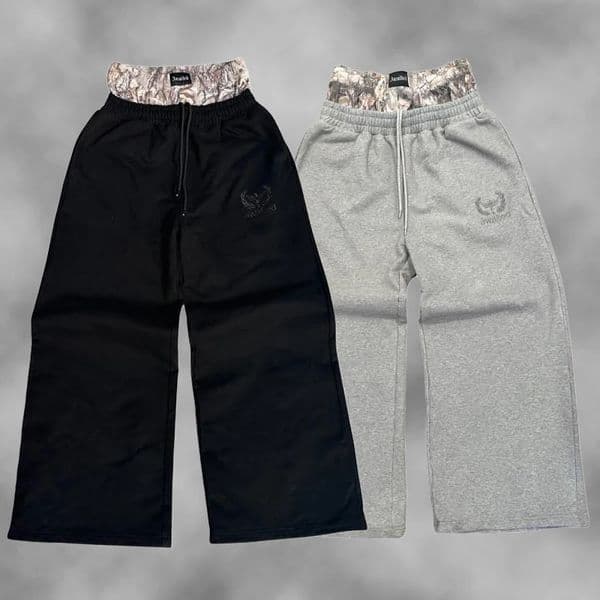 Y2K Trend Sweatpants Camouflage Embroidered Pattern Streetwear Men Women Clothing Retro Camo Baggy Pants Unisex Wide Leg 241018