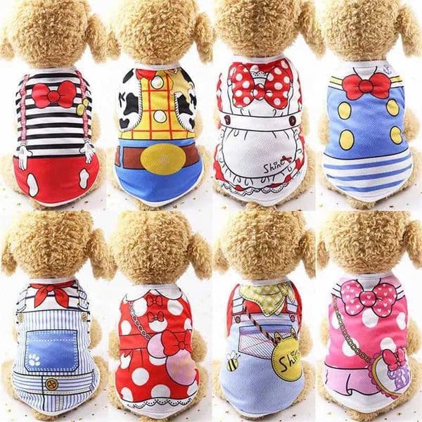 Pet Dog Clothes Cartoon Clothing Puppy Dogs Soft Vests Summer Shirt Casual T-Shirt for Small Pet SuppliesXJ241018