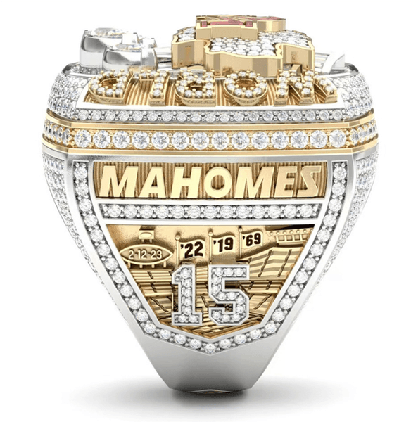 2023 KC Super Bowl Te Chpions Chpionship Ring With Wooden Display box Souvenir Men Fan Gift 2024 Z260415