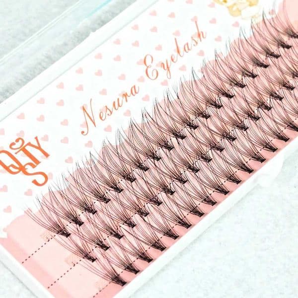 60pcs Natural Long 10D Mink Eyelashes Extension Professional Soft Cluster False Lashes Faux Eyelash Individual Makeup CiliosXJ241019