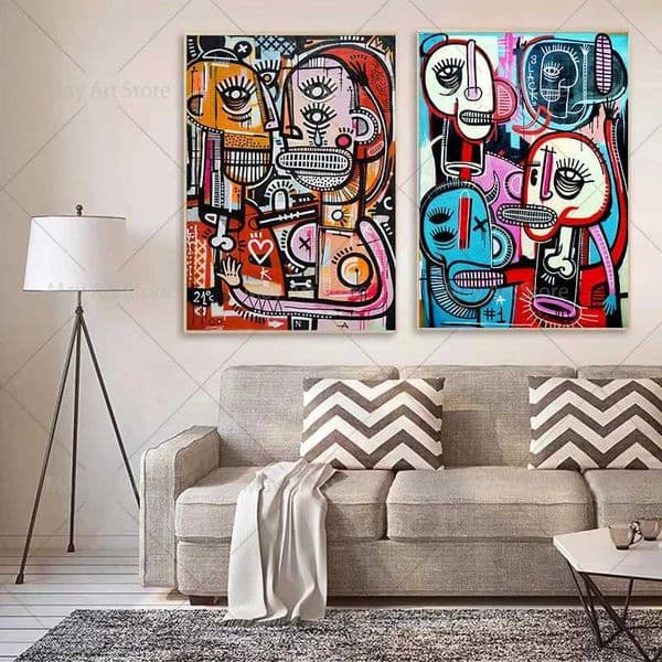 Abstract Colorful Street Art Canvas Painting Joachim Poster and Print Wall Art Pictures for Living Room Home Wall Decor CuadrosXJ241016