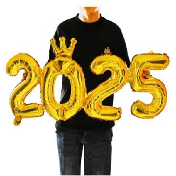 2025 Number Foil Balloons for Happy New Year Eve Party Decoration Photo Booth Props Supplies Christmas Home Decor