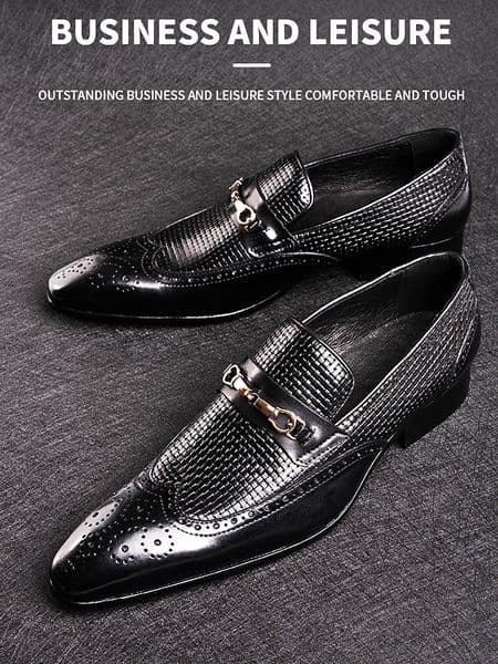 Fashion Business Casual Leather Shoes Handmade Party Dress Mens Office Dress Shoes Large Size 39-50 Black Loafers 241019