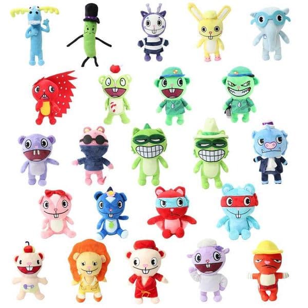 Plush Dolls 23 Style Happy Tree Friends Plush Toy Full Penny Nutty Splendid Sniffer Flakey Flippy Soft Doll Room Decoration Doll as a Gift Q241019