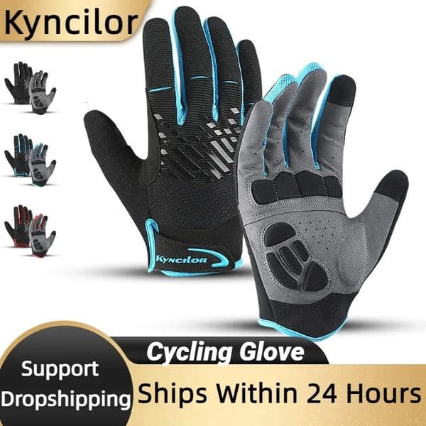 Autumn Winter Outdoor Bike Cycling Gloves Full Finger Touchscreen Antislip Shock Wear Hiking Running Motorcycle Men 241007