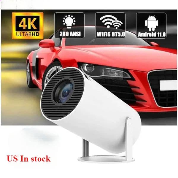 HY300 Pro Projector WiFi6 200ANSI Android11.0 4K 130"screen BT5.0 1280 720P Home Theater Outdoor portable RK3566