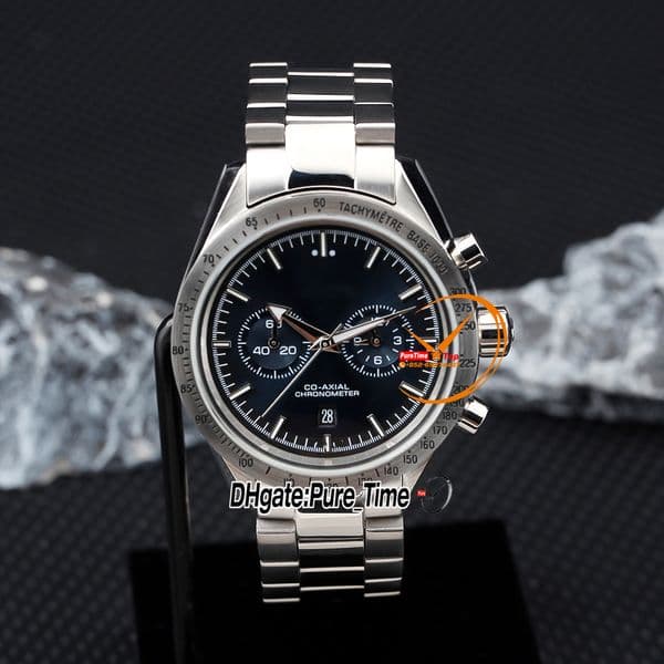 New '47 42mm 332.10.41.51.03.001 Quartz Chronograph Mens Watch D-Blue Dial Stick Markers Stainless Steel Bracelet Sopwatch Gents Watches Pure_Time Z39d