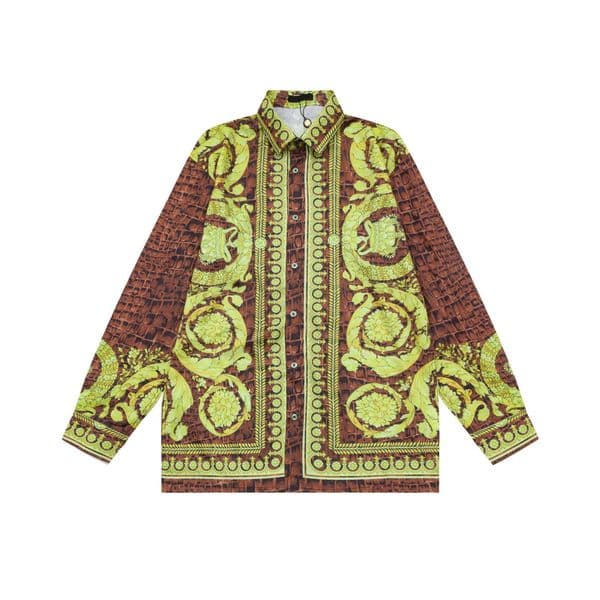 Fashion High Quality letter-Printed Beach Shirt Designer Men's Shirt Printed Floral Casual Shirt Long Sleeve M-3XL Y07