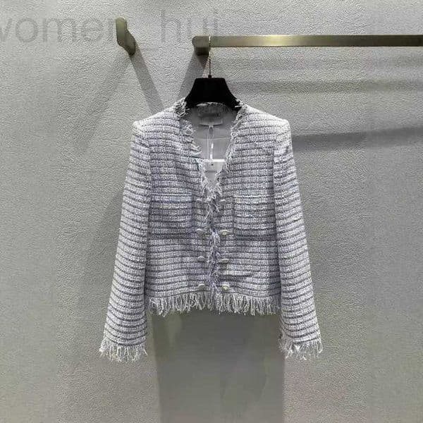 Women's Jackets designer High end women's clothing from exudes a sophisticated and elegant style with double pockets The jacket sense of luxury 96Z1