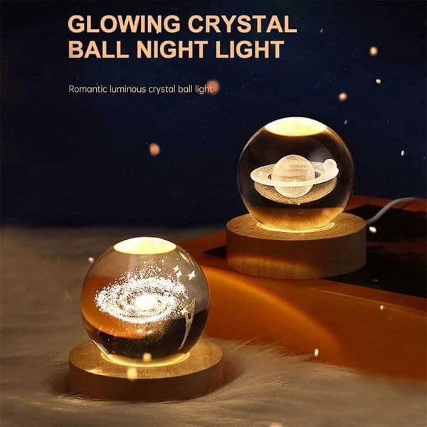 Unique 3D crystal ball light with Galaxy and Planet project USB night light for comfortable atmospheric plasma ball X2410211