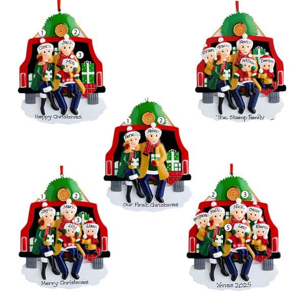 DIY Resin Pendant Family Travel Christmas Tree Decoration Unique Homemade Gift Free Shipping