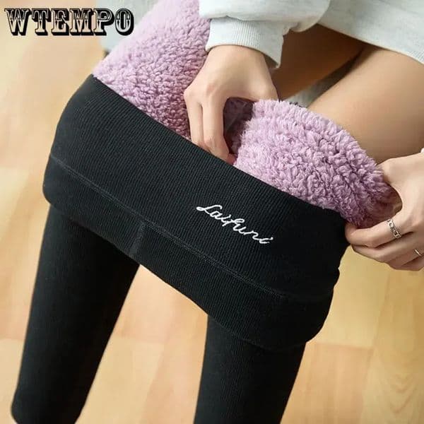 Winter Womens Leggings Extra Thick Velvet Thermal Pants for Women with Fleece Polar Legging High Waist 241022