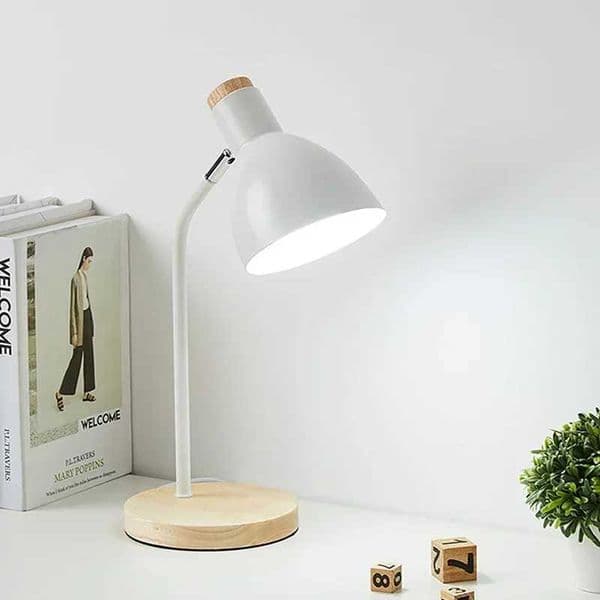 Wooden Creative Desk Lamp Nordic Flexible Desk Lamp Art Simple LED E27 Lamp/Eye Protection Reading and Living Room Bedroom Home Decoration X2410211