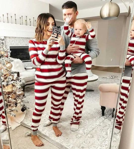 Happy New Years Cost 2025 Mother Father Kids Matching Pajamas Set for Family/Couples Soft Christmas Pajamas Home AppearanceW241022