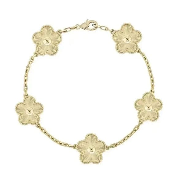 Four Leaf Clover Charm Bracelets Fine Jewelry Mother Of Pearl White Black Red Lady Moissanite Bracelet Designer For Women Popular with box thumbnail 2