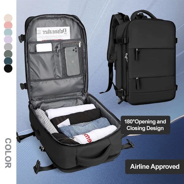Mens large travel backpacks airline flight approved waterproof laptop backpacks anti-theft carry on backpacks hiking backpacks 241023