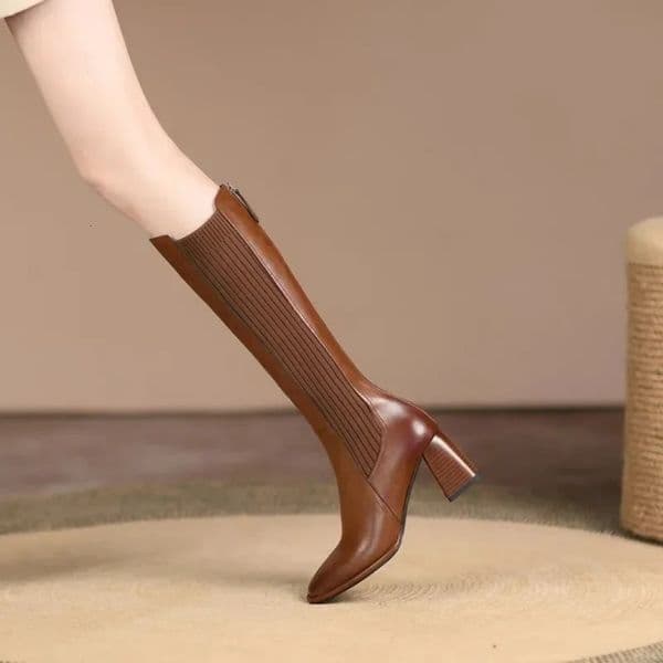 Womens High Heels Womens High Heels Sexy Autumn Winter Womens Long Shoes Elegant Womens High Boots Elastic Gothic 250225BJ