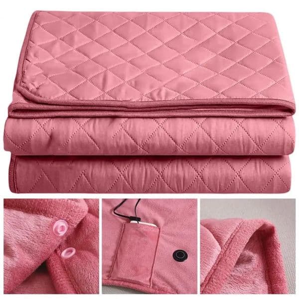 Wearable blanket heated shawl pad USB winter warm blanket body heater office and home multifunctional shawl 241023