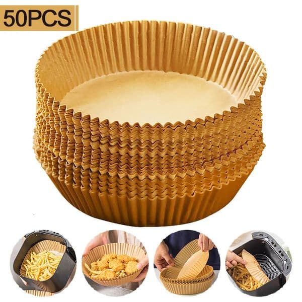 Air fryer disposable paper square circular baking paper barbecue board without stick pad kitchen oven oil absorbing paper tool 241021