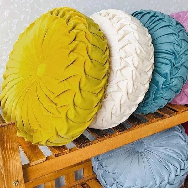 35/38cm Pumpkin Pillow Solid Color Velvet Throwing Pillow Pumpkin Car Wheel Round Velvet Pad Used for Sofa Bed Floor Cojines X241022
