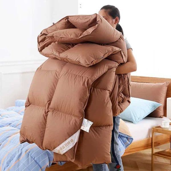 Duvet 95 White Goose Down Winter Quilt High-grade Luxury Comforters Blanket QuiltThicker 100 % Cotton Cover King Queen SizeXJ241024