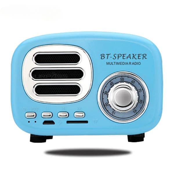 Retro Style Portable Wireless Bluetooth TF Card Music Player HIFI Subwoofer Mini Speaker