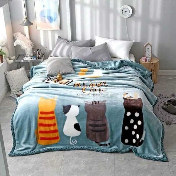 Cartoon Pattern Blanket quilt thick winter single student coral fleece blanket warm double flannel home quilt bedding comforterXJ241024