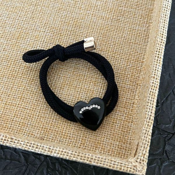 Loves Heart Hair Ties Fashion Accessories Women Designer Jewelry Rubber Band Ponytail Hair Rope Elastic Scrunchies
