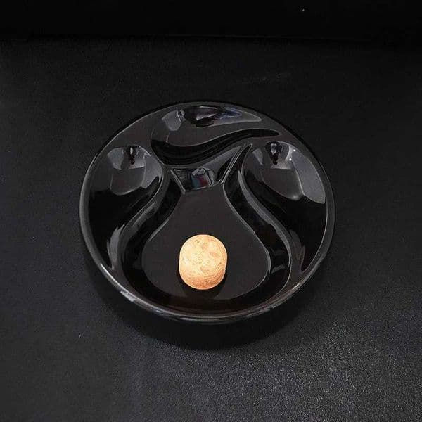 Black round tube ashtray fashionable ceramic portable household ashtray cigar accessories W241024
