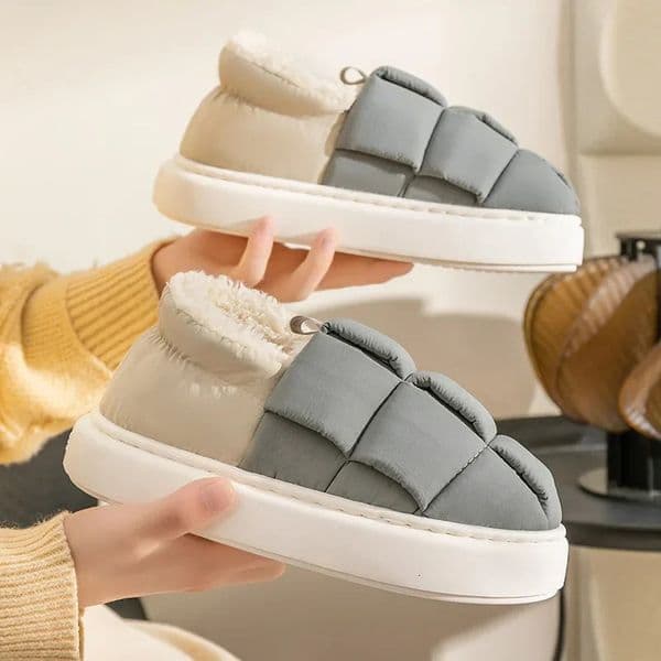 2024 Winter Warm Cotton Slippers Waterproof Snow Boots Indoor Slippers Soft Flat Mens Shoes Womens Shoes Slippers 241024