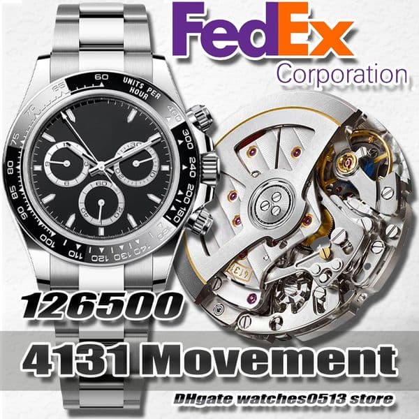 Mens Designer Watch Montre de e Orologio di Lusso 40MM 4131 Automatic Movement Watches Men 904L Stainless Steel Ceramic Bezel Sapphire Luminous Chronograp