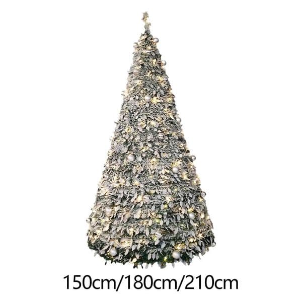 Christmas Decorations Foldable Christmas tree with decorative lights made of PVC material used in restaurants L2605235