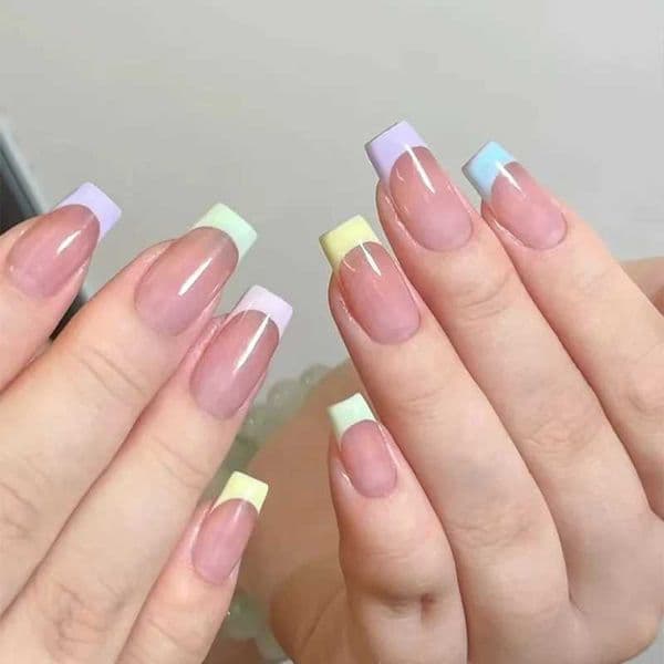 nail salon Press Ons Nail 6 Colors 150Pcs French Fake Multi-Size False Nail Press On Acrylic Nails Almond Wearing Armor Removable